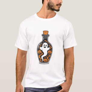 Camiseta Garrafa de Poção Fantasma Halloween