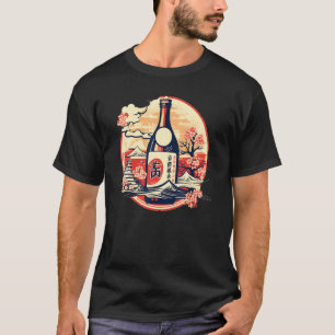 Camiseta Garrafa de Sake para Cultura Japonesa e Asiática