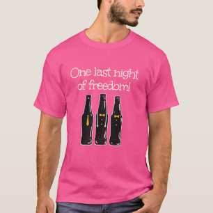 Camiseta Garrafa de solteirão engraçada para a noite da últ