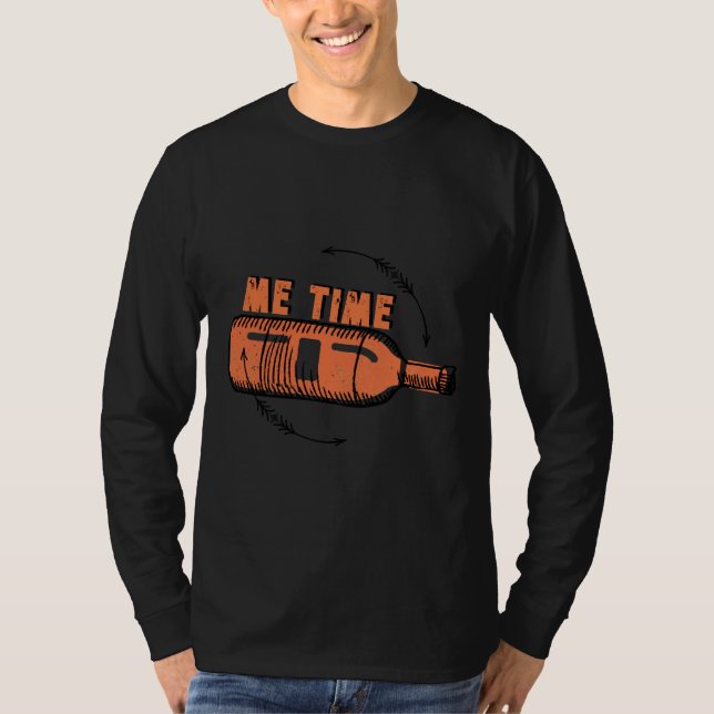 Camiseta Garrafa De Vinho, Hora De Meia-Mala (Frente)