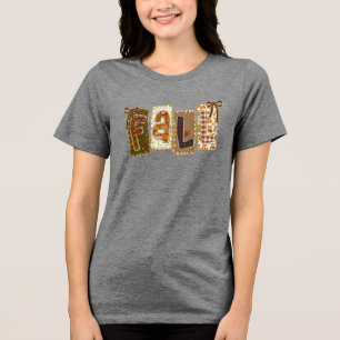 Camiseta Garrafa Estética de Outono Coquette Abóbora Xadrez