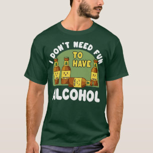 Camiseta Garrafas De Cerveja Kawaii Engraçadas Dizendo Álco