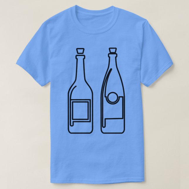 Camiseta Garrafas de vinho (Frente do Design)