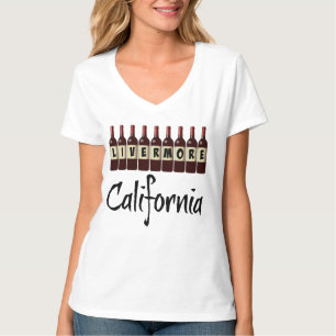 Camiseta Garrafas de Vinho Tinto de Livermore Califórnia De