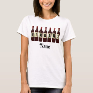Camiseta Garrafas De Vinho Vermelho Vinculadas Personalizad