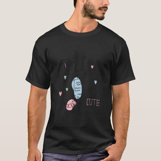 Camiseta Garras de Gato Subindo Meow Fofo (Frente)