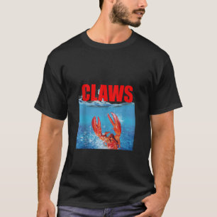 Camiseta Garras Engraçadas Lagosta Camarão-Caranguejo Pesca