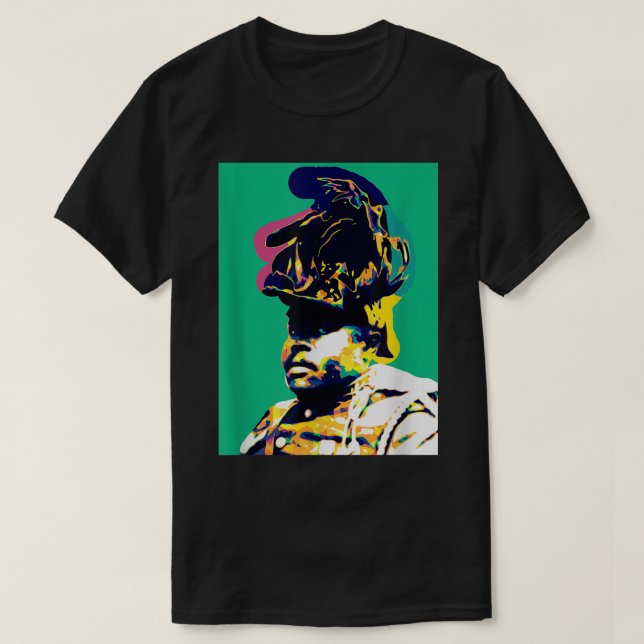Camiseta Garvey Pan African Pop Art Marcus Black History Ru (Frente do Design)