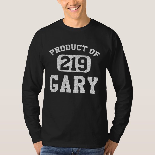 Camiseta Gary Indiana Vintage Retro Area Code (Frente)