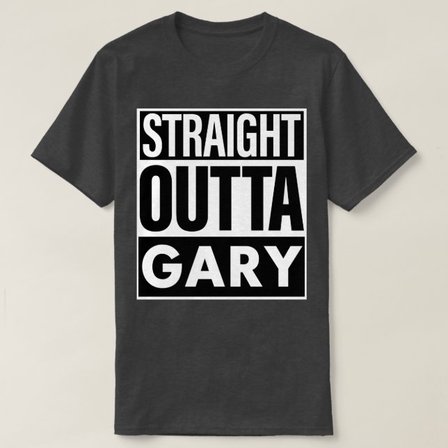 Camiseta Gary Name Hetero Outta Gary (Frente do Design)