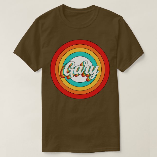 Camiseta Gary Name Shirt Vintage Gary Circle (Frente do Design)