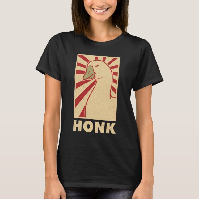 Camiseta Gás ganso   Pato frango meme (Frente)