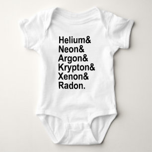 Camiseta Gases Nobres Hélio Neônio Argônio Criptônio Radôni