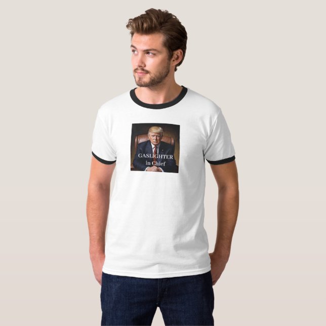 Camiseta Gaslightador em Chefe Trump (Frente Completa)