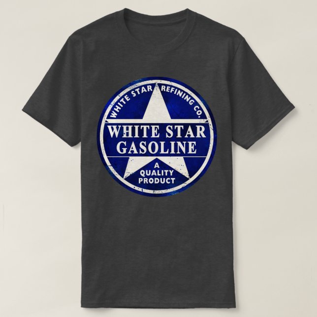 Camiseta Gasolina branca (Frente do Design)