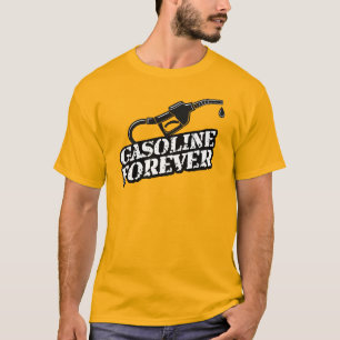 Camiseta Gasolina para sempre - amantes mecânicos e de gara