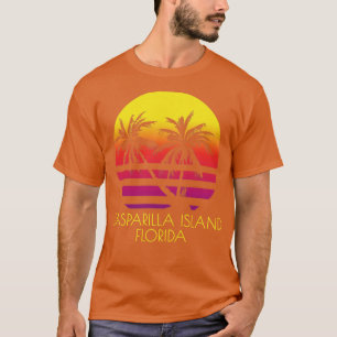 Camiseta Gasparilla Island Beach, Flórida Tropical Palm Tre