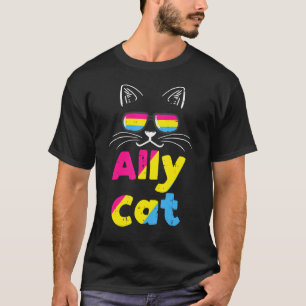 Camiseta Gata Aliada Pansexual Coisas Panela Bandeira Lgbt