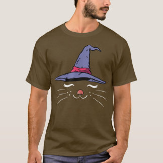 Camiseta Gata Bruxa Preguiçosa Figurino Gatinho Bonito de H