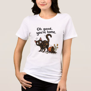 Camiseta Gata Casca de Tartaruga Gata Engraçada Vaso de Flo