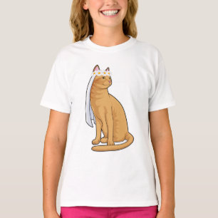 Camiseta Gata como Noiva com Véu