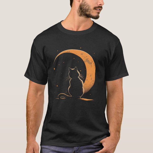 Camiseta Gata Crescente Sailor da Lua Negra (Frente)