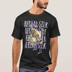 Camiseta Gata Dançarina de Sedas Aéreas Aerialista Yoga no