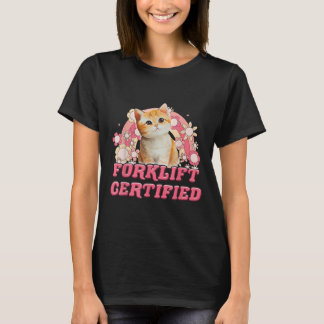 Camiseta Gata De Elevação Certificada Engraçada Para Homens