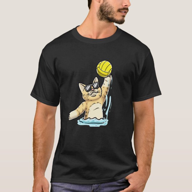 Camiseta Gata de Pólo Aquático (Frente)