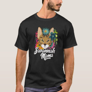 Camiseta Gata de Savannah Mãe Gatinho Gato Macho Gatos