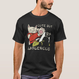 Camiseta Gata de Taekwondo Fofa Mas Perigosa Garota