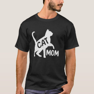 Camiseta Gata Divertida Mãe Mama Amante de Gatos Garotas Mu