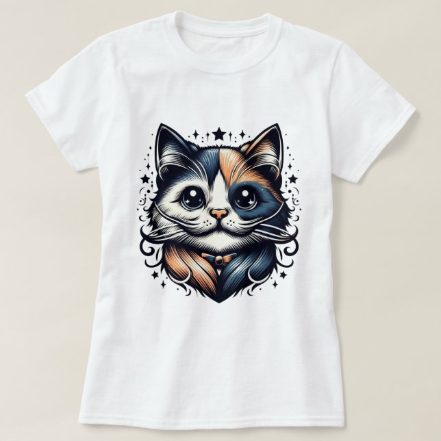 Camiseta gata doce (Frente do Design)
