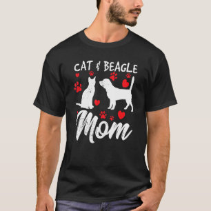 Camiseta Gata E Beagle Mãe Cães Hound Mãe Orgulhosa Cachorr