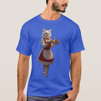 Camiseta Gata garçonete vintage