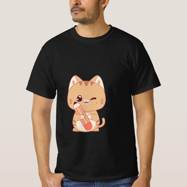 Camiseta gata gata | gato adora design (Frente)