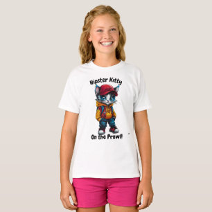 Camiseta Gata Hipster à Solta! Estilo Urbano de Gato Descol