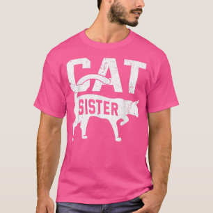 Camiseta Gata Irmã Kitten Proprietário de Animais de Compan