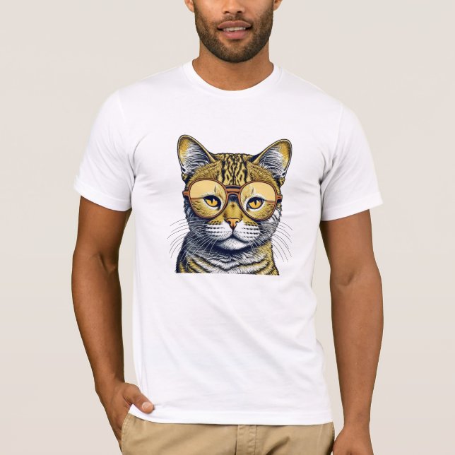 Camiseta Gata Legal com Óculos (Frente)