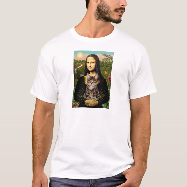 Camiseta GATA (Listrada) - Mona Lisa (Frente)