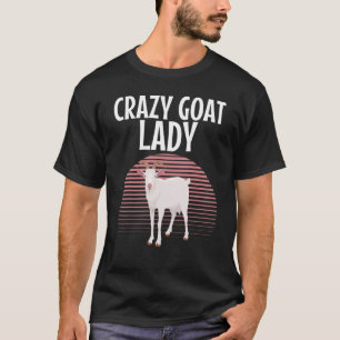 Camiseta Gata Louca De Cabra Para Garotas As Mulheres Ating