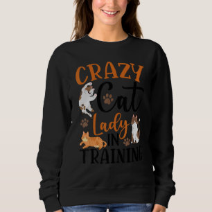 Camiseta Gata Louca Na Formação De Raparigas Gatos De Gatos