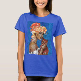 Camiseta Gata Mãe Colagem de Mídia Mista - Newspa