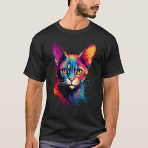 Camiseta Gata Mãe divertida Girassol Amante de Gatos gráfic