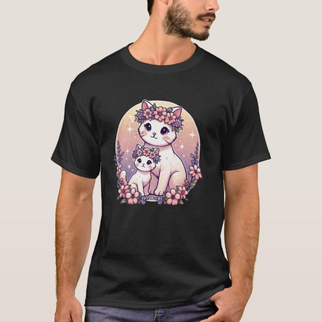 Camiseta Gata Mãe Flor Gatinho (Frente)