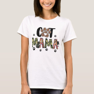 Camiseta Gata Mamãe Feliz Dia das Mães Para Amantes de Gato