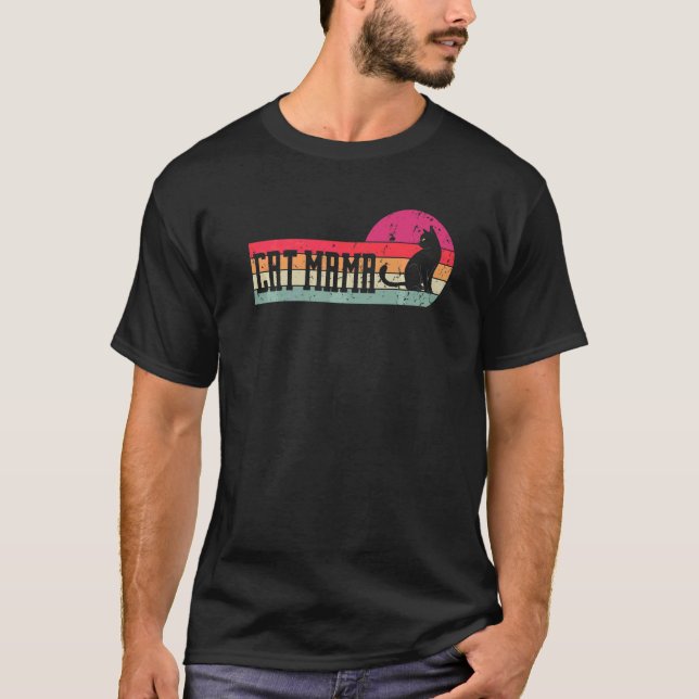 Camiseta Gata Mamãe Gata Estilo Vintage (Frente)