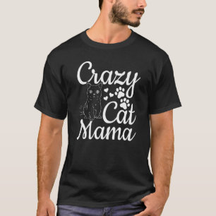 Camiseta Gata Mamãe Gata Fofa Gata Mãe Louca Gata Mãe