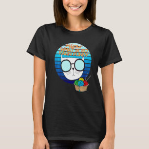 Camiseta Gata Mia Gatinha Tricote Retro Para Tricoteiras