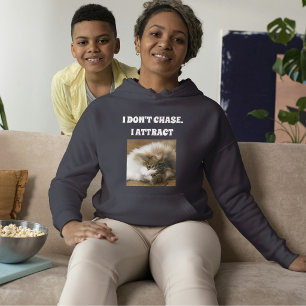 Camiseta Gata Moderna Mãe Cinza Escuro Foto de Estimação Pe